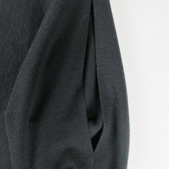 Eileen Fisher Merino Wool Long Sleeve Sweater Size M Black R17JN - Picture 3 of 10